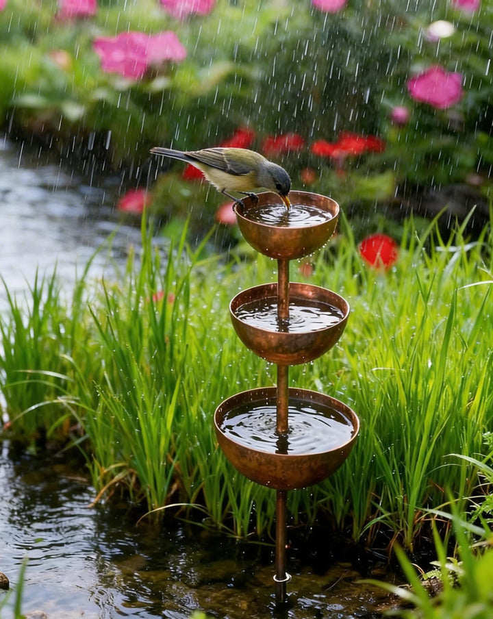 The AuraFlow Rain Catcher — Plant Support &amp; Metal Garden Ornament + 50% OFF