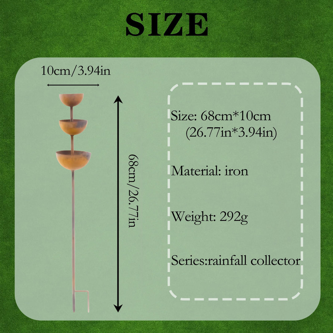 The AuraFlow Rain Catcher — Plant Support &amp; Metal Garden Ornament + 50% OFF