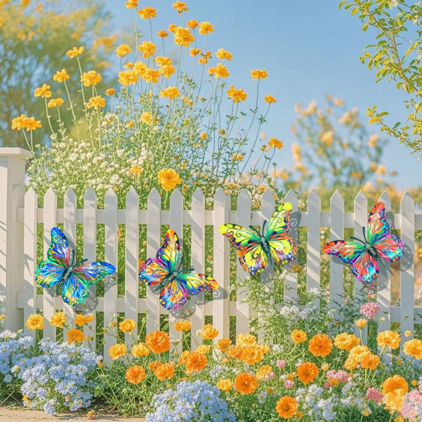 Flutterwick™ – Vibrant Metal Butterfly Outdoor Wall Decor + 50% OFF
