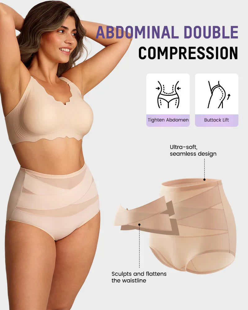 Silhova – High-Waist Cross-Compression Tummy Control Panties + 1+1  FREE