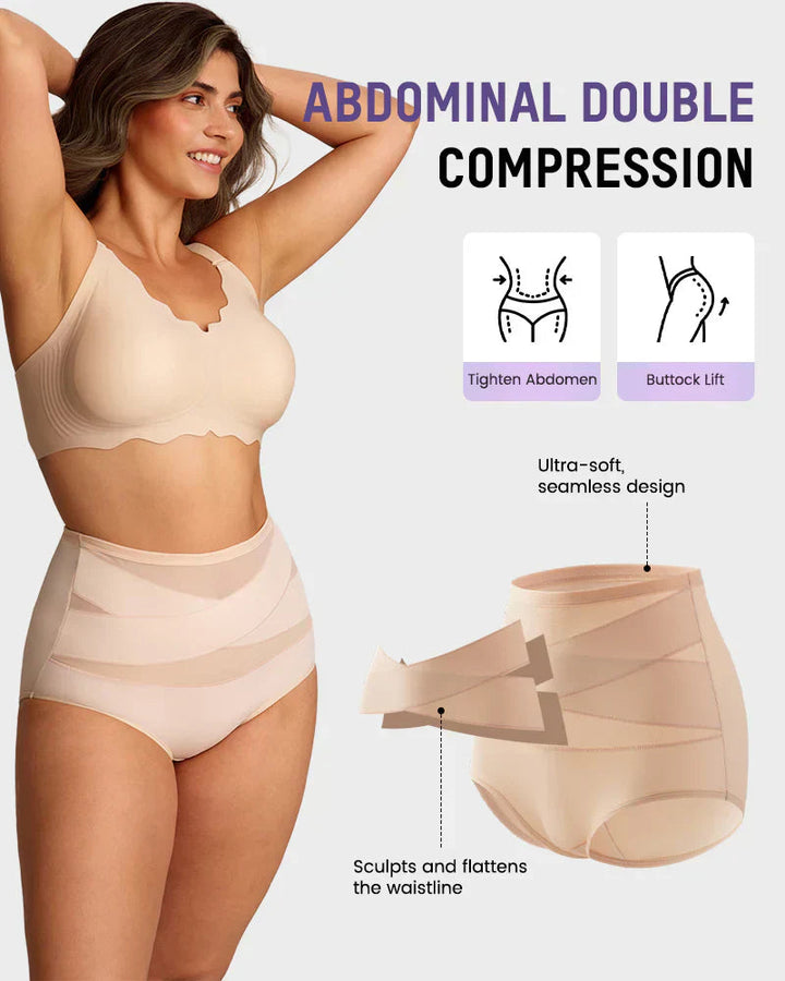 Silhova – High-Waist Cross-Compression Tummy Control Panties + 1+1  FREE