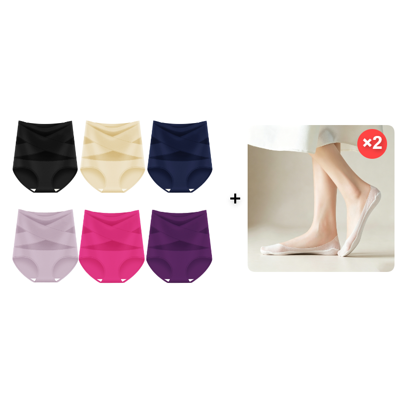 Silhova – High-Waist Cross-Compression Tummy Control Panties + 1+1  FREE
