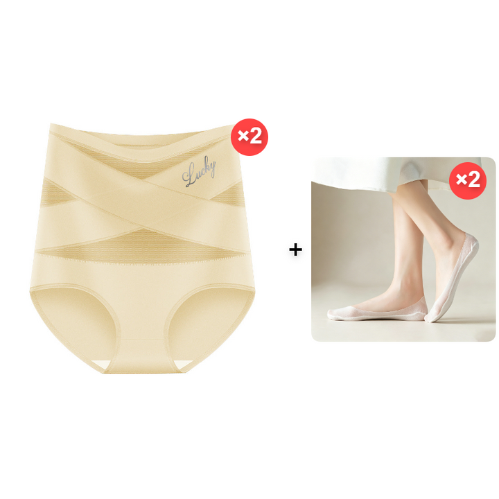 Silhova – High-Waist Cross-Compression Tummy Control Panties + 1+1  FREE
