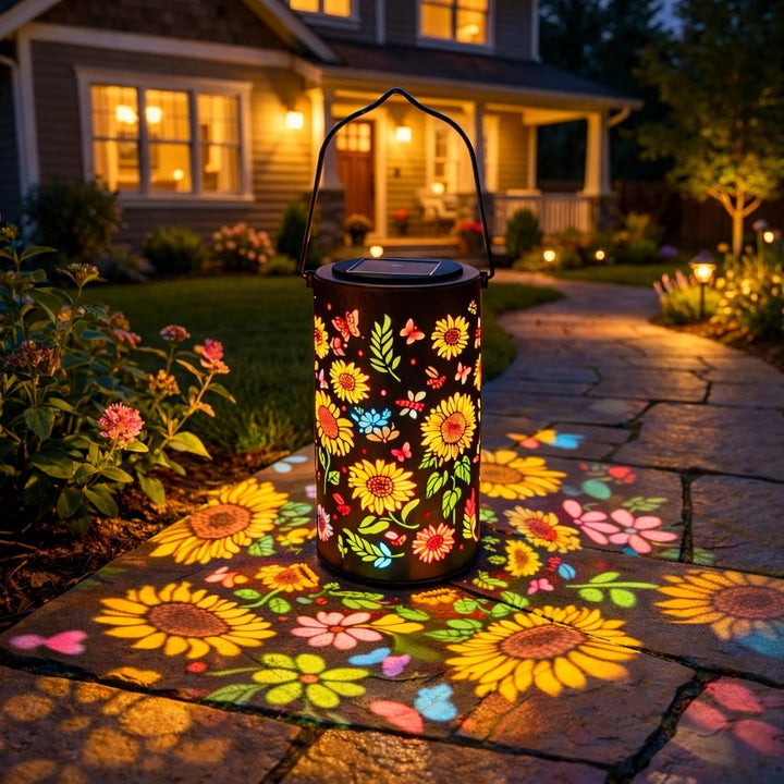 The AuraGlow Sunflower Lantern — Artistic Solar Illumination + 50% OFF
