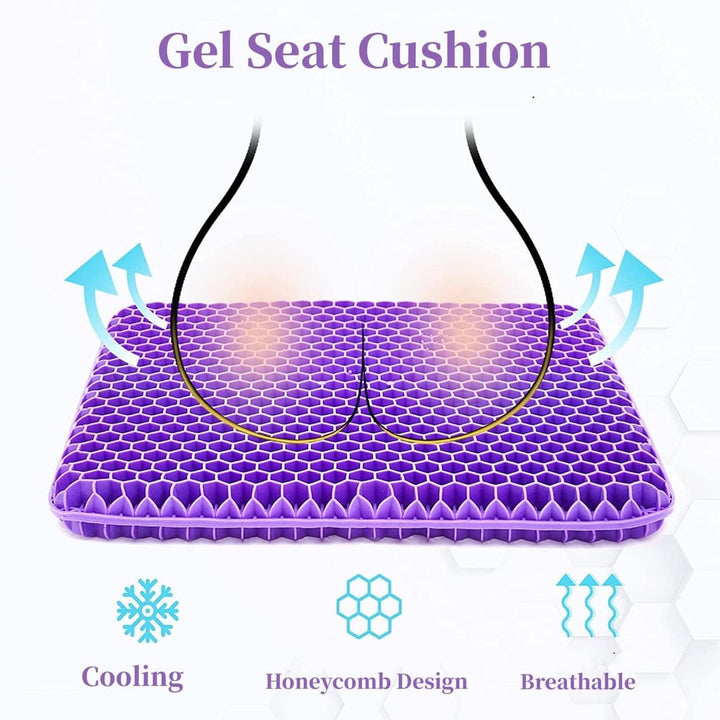 Hivecore™ – Double-Layer Honeycomb Gel Seat Cushion for All-Day Comfort &amp; Pain Relief + 50% OFF