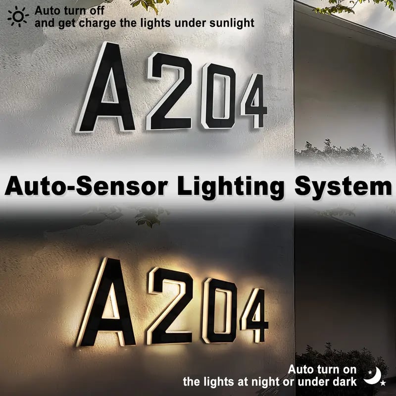 SolarGlow Address Sign - Be Seen, Be Safe - 50% OFF