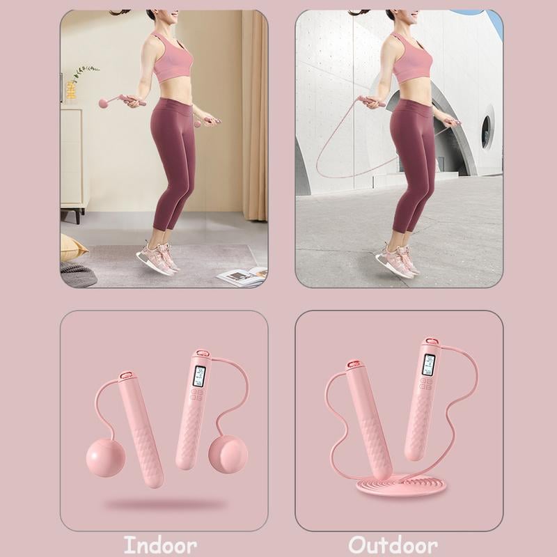 The AuraFit Smart Skipping Rope - Cordless/Rope Modes, Digital Counter, and Countdown +  50% OFF