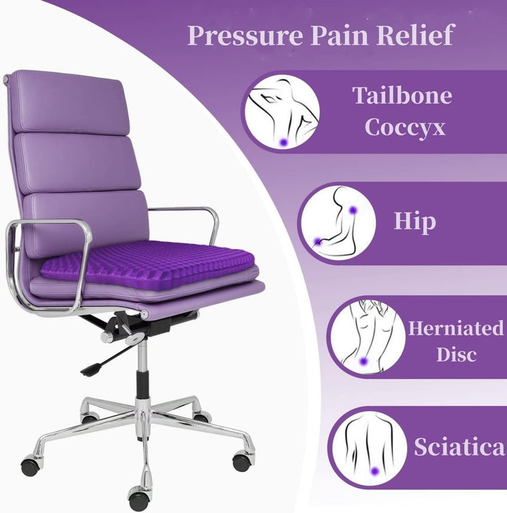Hivecore™ – Double-Layer Honeycomb Gel Seat Cushion for All-Day Comfort &amp; Pain Relief + 50% OFF