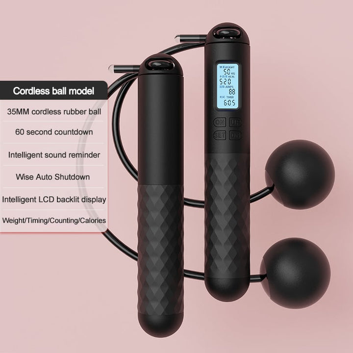 The AuraFit Smart Skipping Rope - Cordless/Rope Modes, Digital Counter, and Countdown +  50% OFF