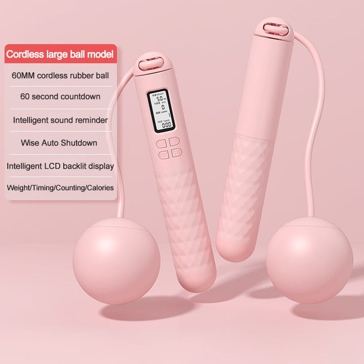 The AuraFit Smart Skipping Rope - Cordless/Rope Modes, Digital Counter, and Countdown +  50% OFF