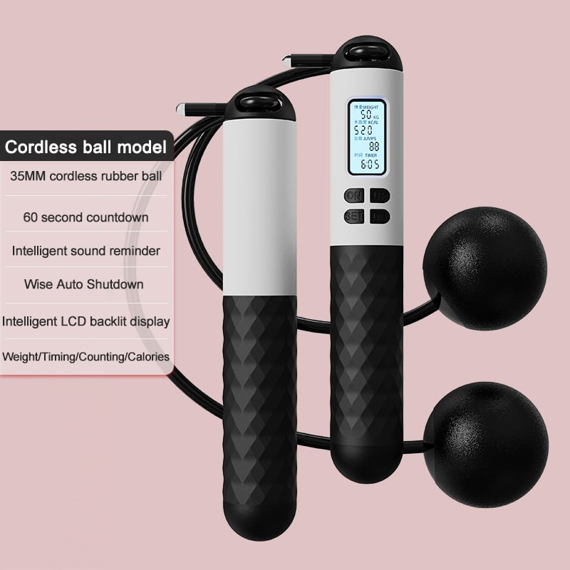 The AuraFit Smart Skipping Rope - Cordless/Rope Modes, Digital Counter, and Countdown +  50% OFF