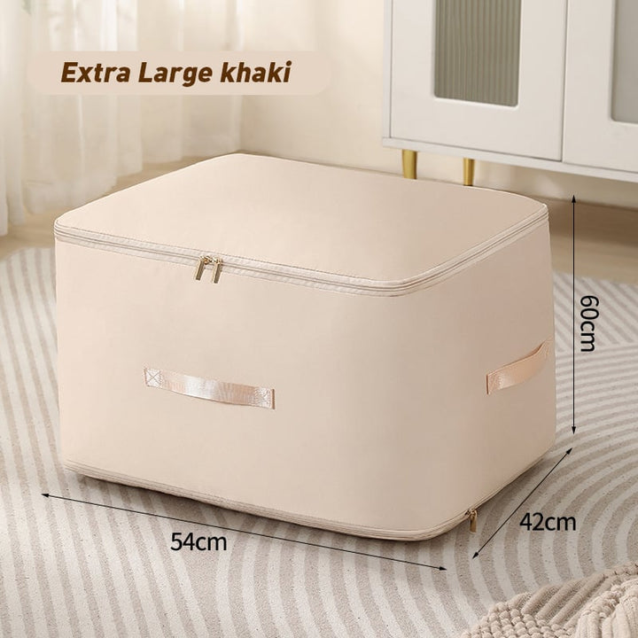 The AuraMax Compression Organizer - Ultra Space Saving, Self-Compression, and Large Khaki Size + 50% OFF