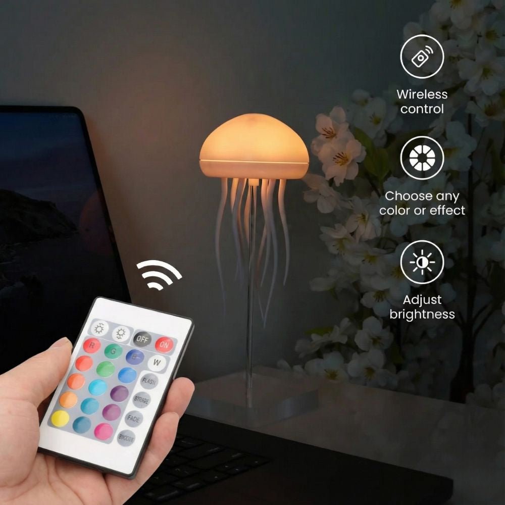 The AuraGlow Jellyfish Lamp — Rechargeable Floating Ambient Light 50% OFF