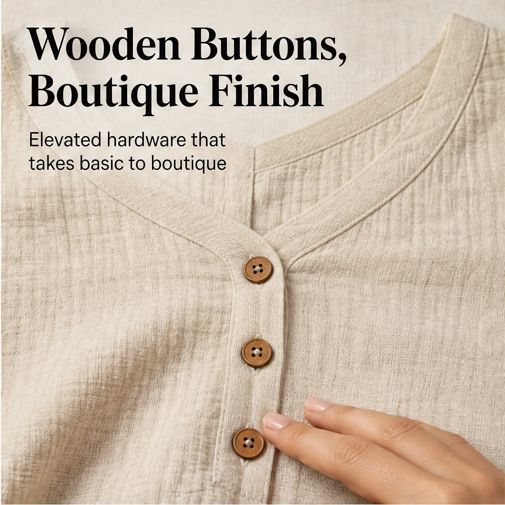 Lirelle – Breathable Linen-Blend V-Neck Ruffle Top + 50% OFF