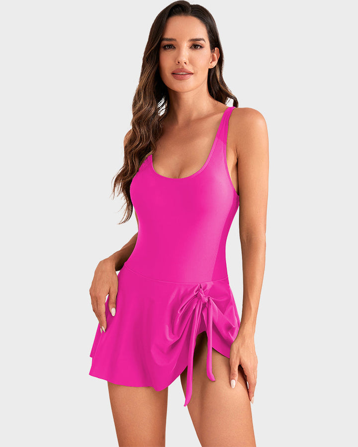 Marivelle™ – Tummy-Control Skirted One-Piece Swimsuit with Built-In Bra + 50% OFF
