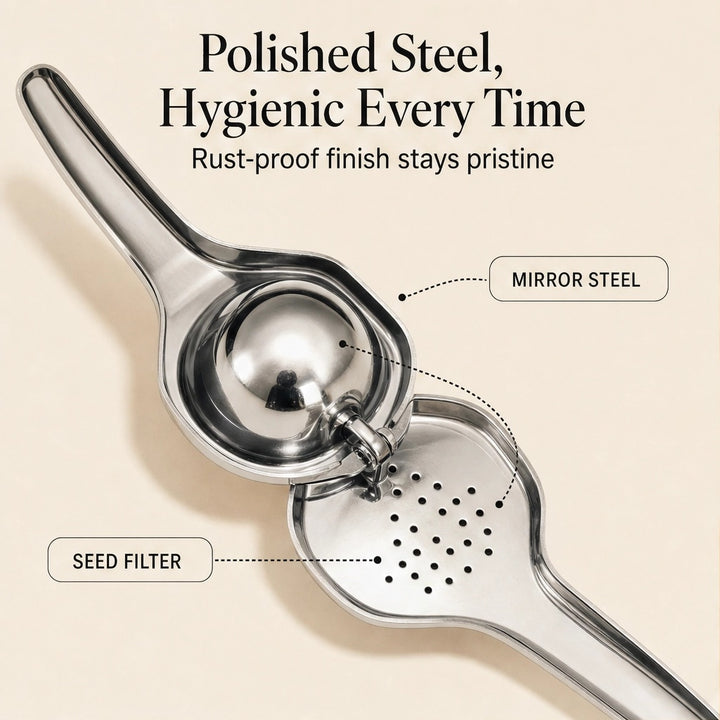 Zestwell™ – Stainless Steel Hand Press Citrus Squeezer for Lemons, Limes &amp; Oranges + 50% OFF
