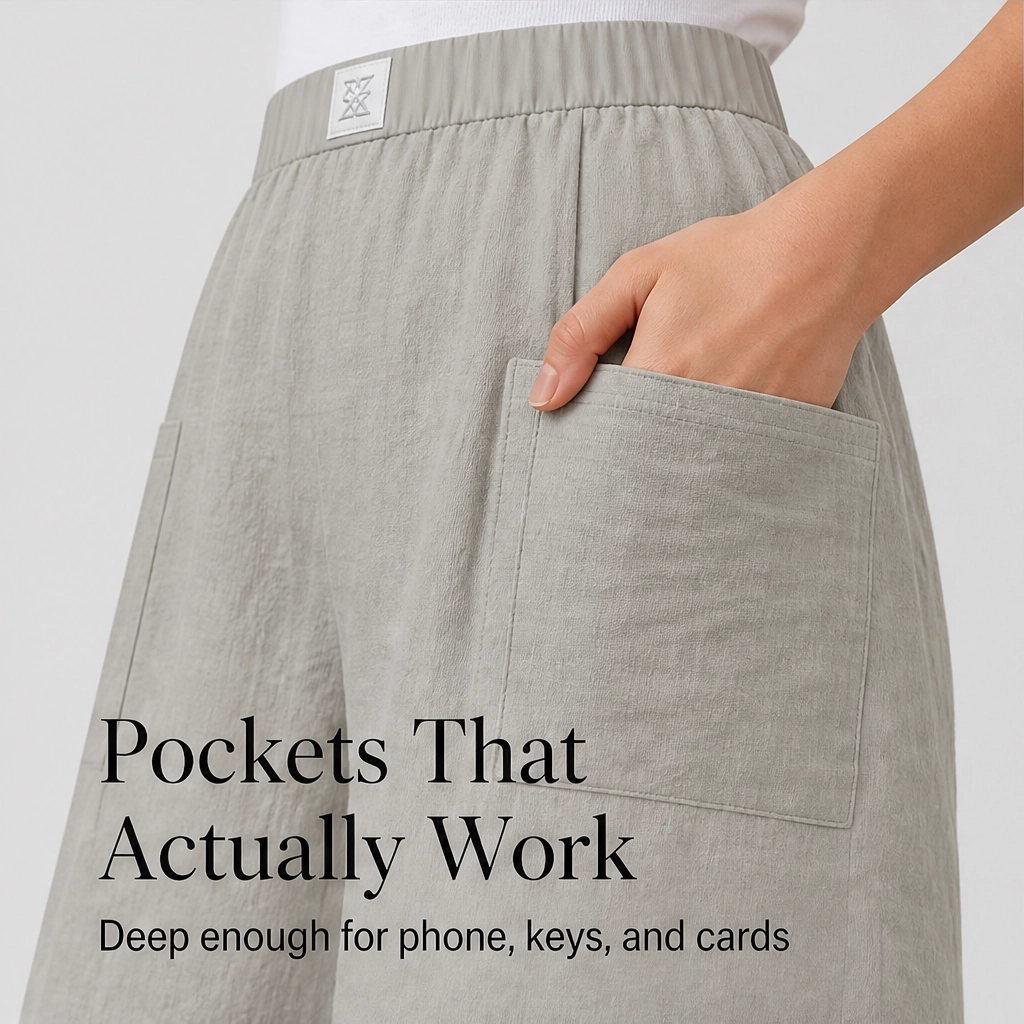 Willow™ – Breezy Wrap-Front Skort with Pockets &amp; Elastic Waist + 50% OFF