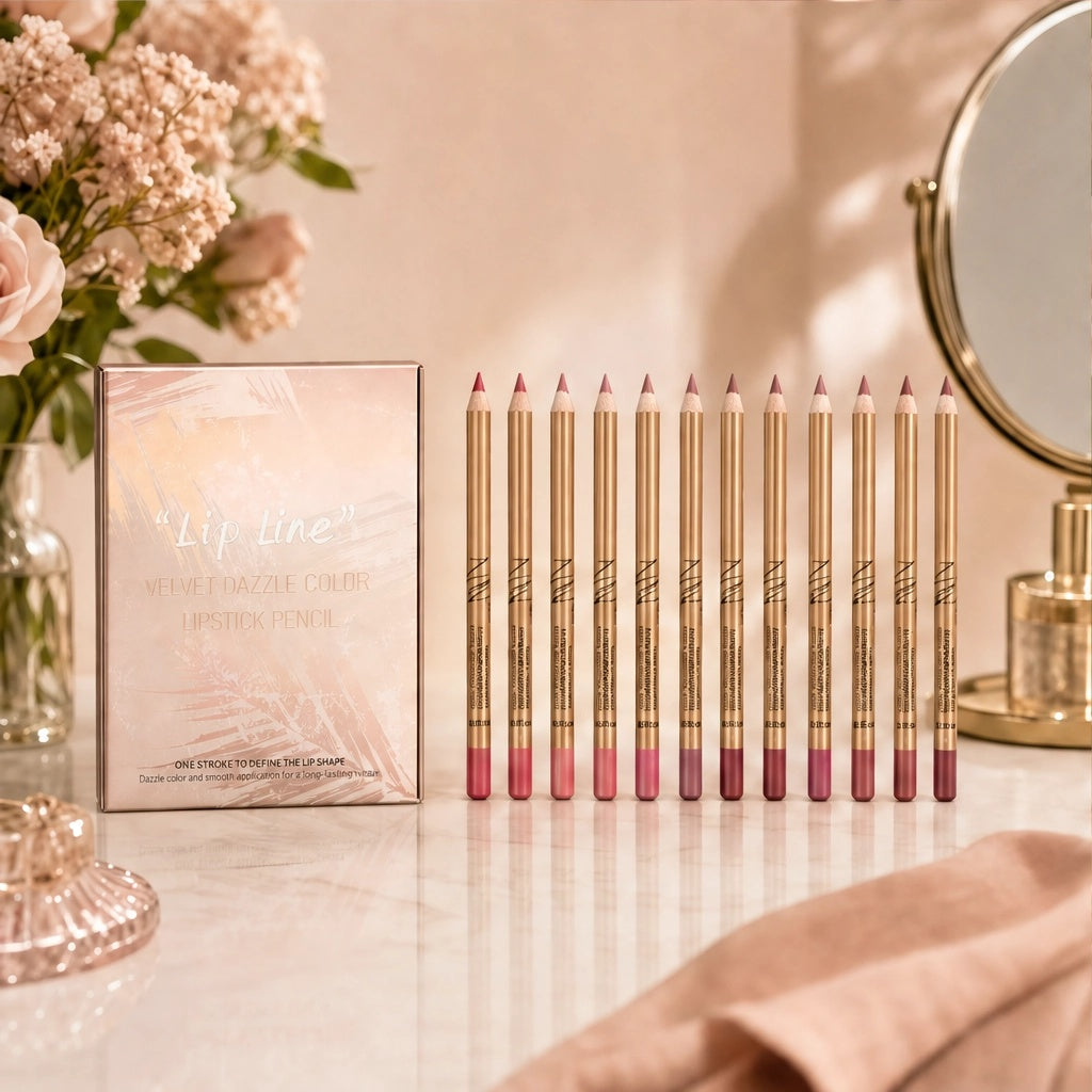 Pouté™ – Velvet Matte Lip Liner Set | 12 Smudge-Proof Shades + 50% OFF