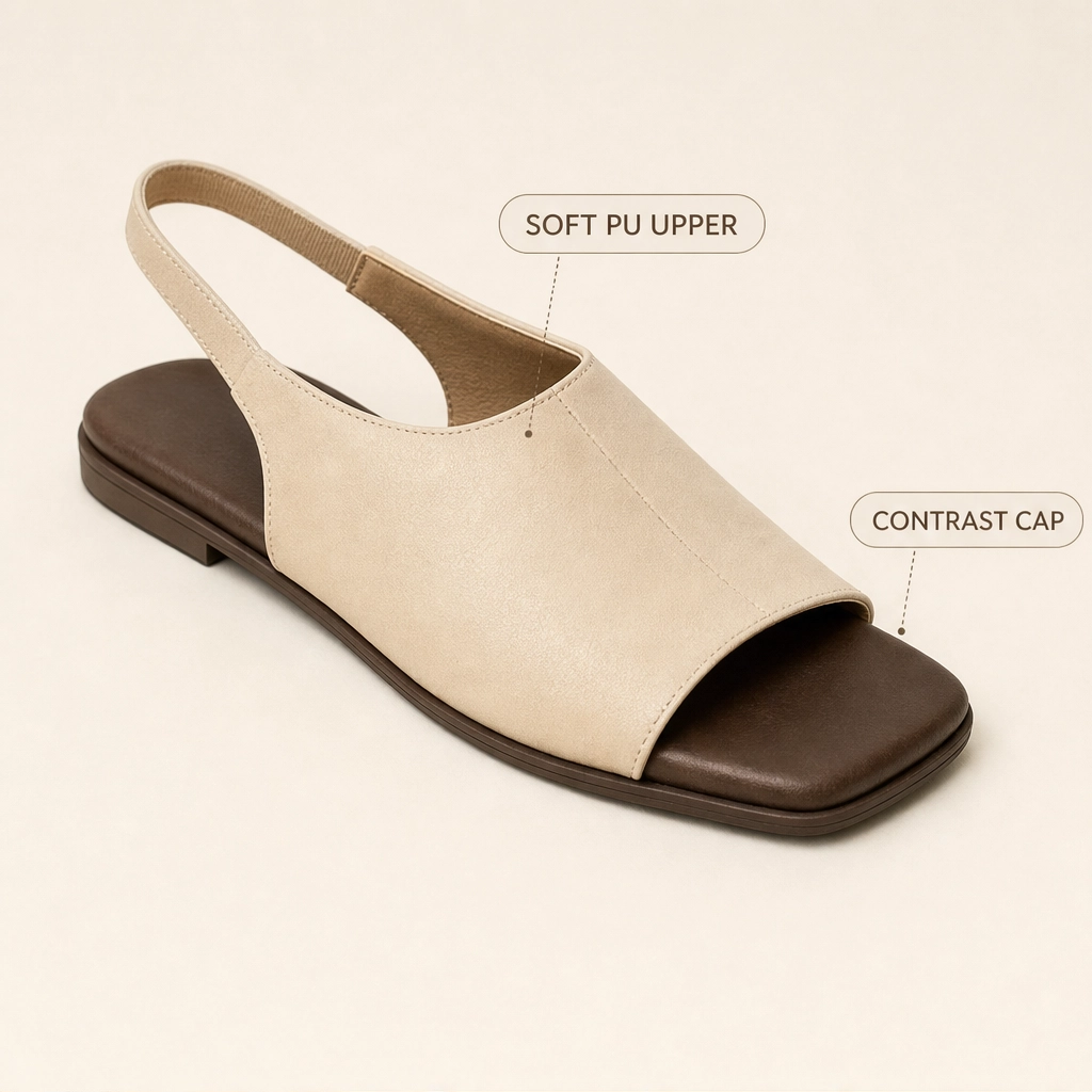 Salenza™ – Square-Toe Elastic Slingback Sandals for Women + 50% OFF