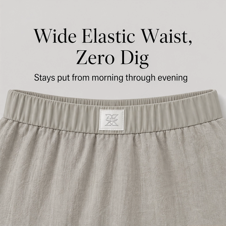 Willow™ – Breezy Wrap-Front Skort with Pockets &amp; Elastic Waist + 50% OFF
