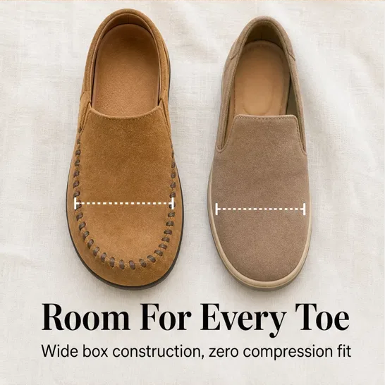 Hearthen™ – Hand-Stitched Suede Slip-On Comfort Mules + 50% OFF