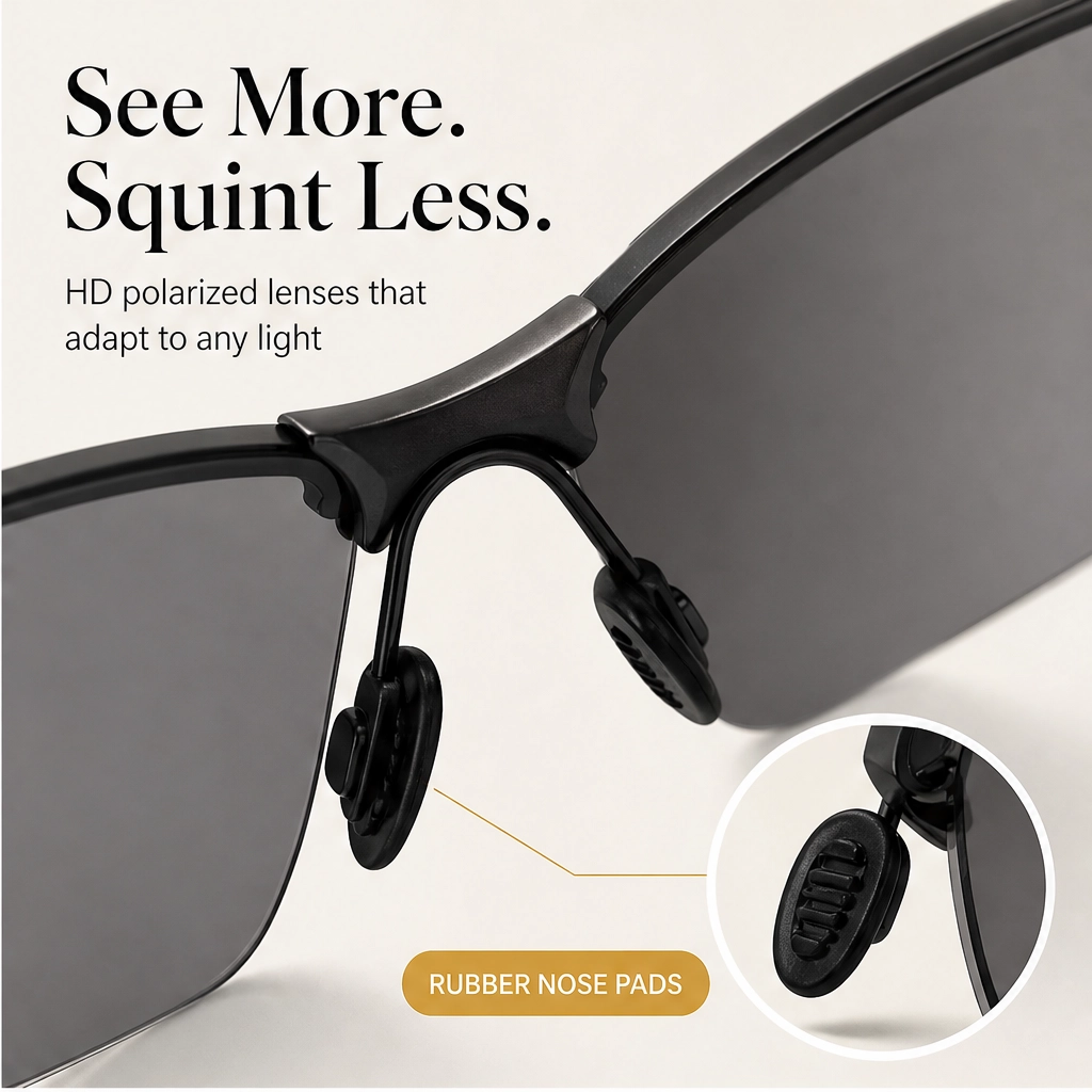 Lumora – Photochromic Polarized UV400 Sunglasses, Auto-Adjusting Lenses for Driving, Hiking &amp; Beach + 50% OFF