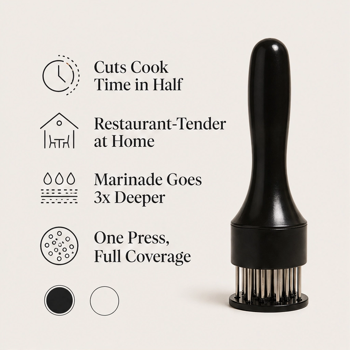 Searwell – Stainless Steel Needle Meat Tenderizer with Retractable Safety Guard + 50% OFF