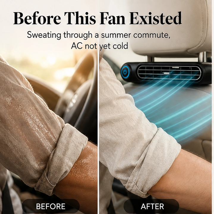 Cooldrift™ – 3-Speed Headrest Car Fan for Back Seat, Kids &amp; Pets + 50% OFF