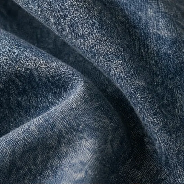 Wisteria™ – Ruffle-Trim Open-Front Lightweight Denim Jacket + 50% OFF