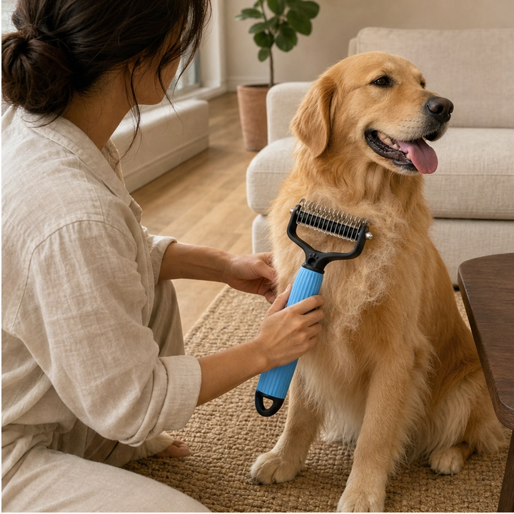 Furwell™ – Dual-Sided Dematting &amp; Deshedding Comb for Dogs &amp; Cats + 50% OFF