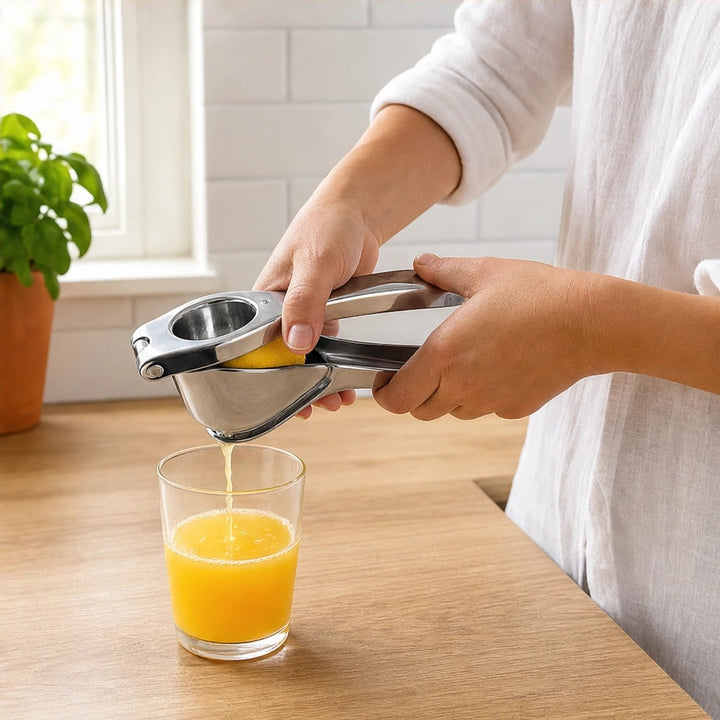 Zestwell™ – Stainless Steel Hand Press Citrus Squeezer for Lemons, Limes &amp; Oranges + 50% OFF