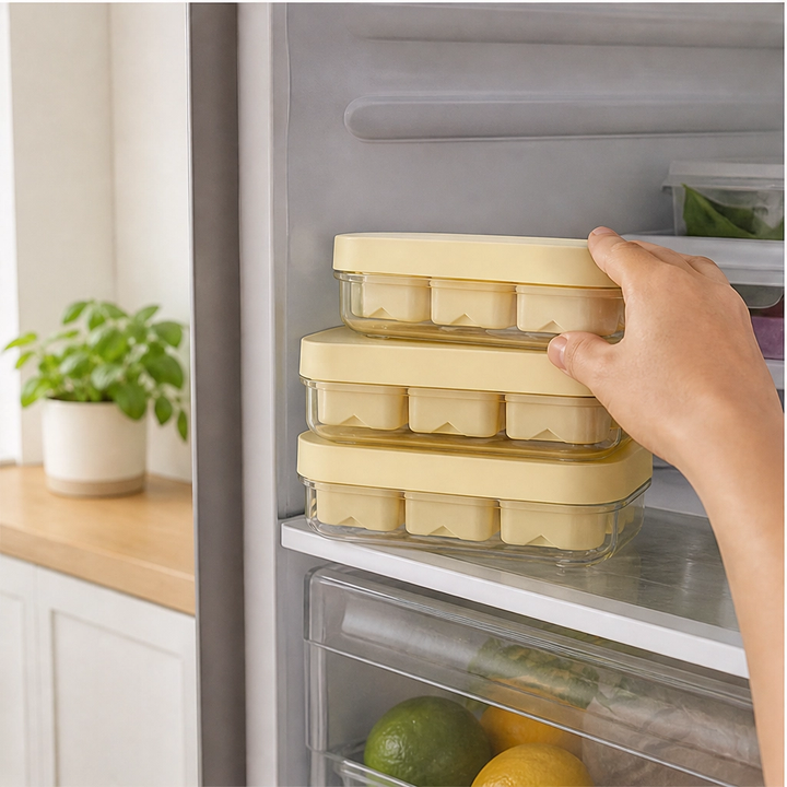 Snapfrost™ – Easy-Release 6-Cube Mini Ice Tray with Leak-Proof Lid + 50% OFF