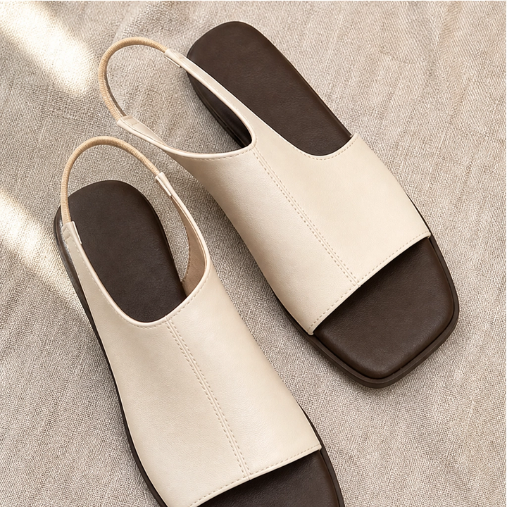 Salenza™ – Square-Toe Elastic Slingback Sandals for Women + 50% OFF