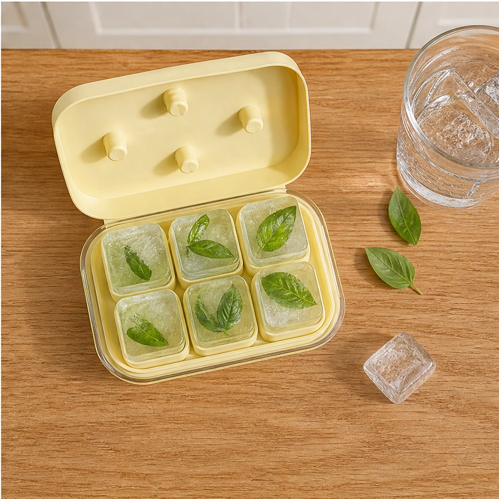 Snapfrost™ – Easy-Release 6-Cube Mini Ice Tray with Leak-Proof Lid + 50% OFF