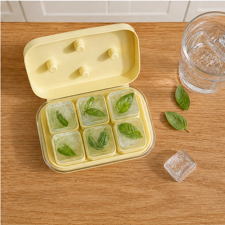 Snapfrost™ – Easy-Release 6-Cube Mini Ice Tray with Leak-Proof Lid + 50% OFF