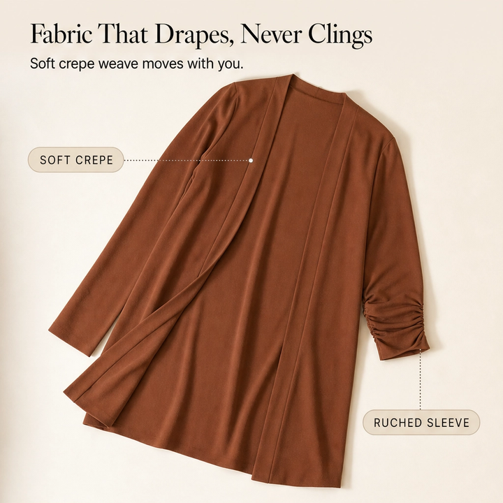 Mantle™ – Flowy 3-Piece Layered Duster Set with Wide-Leg Pants for Women + 50% OFF
