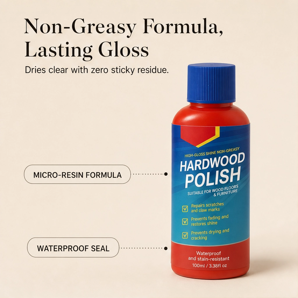 Grainwell™ – High-Gloss Hardwood Polish for Floors &amp; Furniture | Fills Scratches, Restores Shine, Waterproof Seal+ 50% OFF
