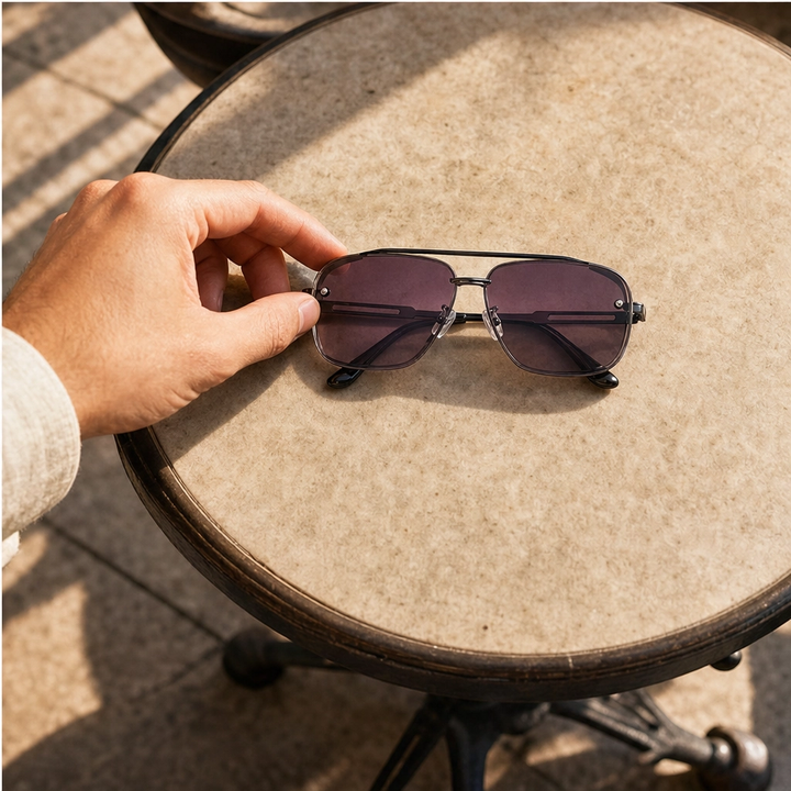 Halsted™ – Retro Double-Bridge Metal Frame Sunglasses with UV400 Protection + 50% OFF