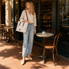 Lacewell™ – Vintage Lace Tote Bag with Leather Straps & Magnetic Snap + 50% OFF
