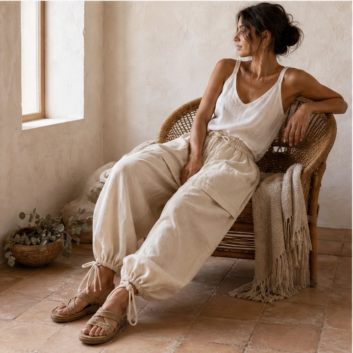 Driften™ – Breathable Cotton-Linen Lantern Pants with Deep Pockets + 50% OFF