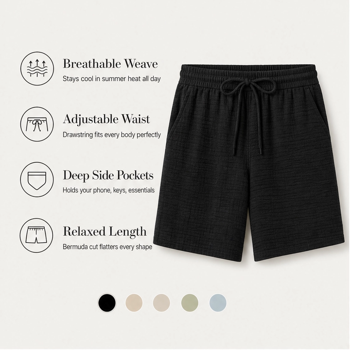 Breezelle™ – Adjustable-Waist Pocket Bermuda Shorts for Women + 50% OFF