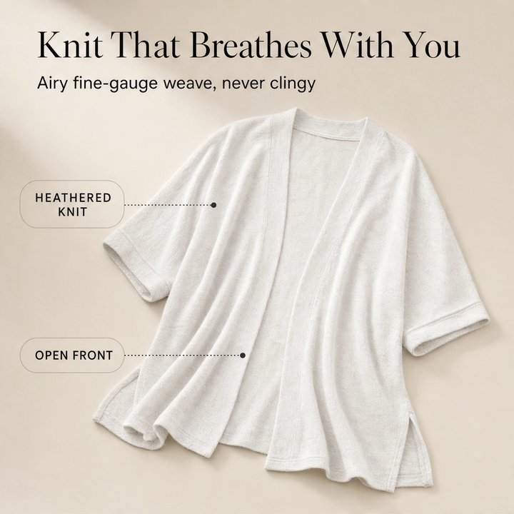 Marlowe™ – Flowy Open-Front Short Sleeve Summer Cardigan + 50% OFF