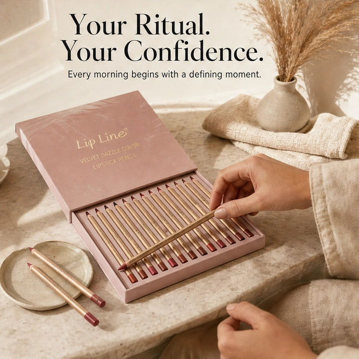 Pouté™ – Velvet Matte Lip Liner Set | 12 Smudge-Proof Shades + 50% OFF