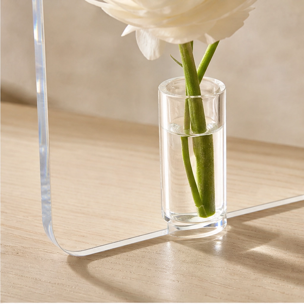 Lucent – Acrylic Frame Flower Vase, Clear Nordic Decor for Shelf &amp; Table + 50% OFF