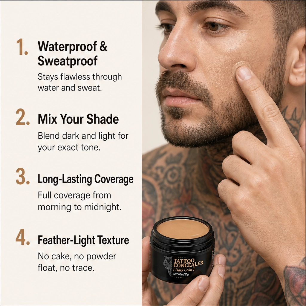 Veilura – Dual-Shade Custom-Match Waterproof Scar &amp; Tattoo Concealer + BUY 1 PICK 1