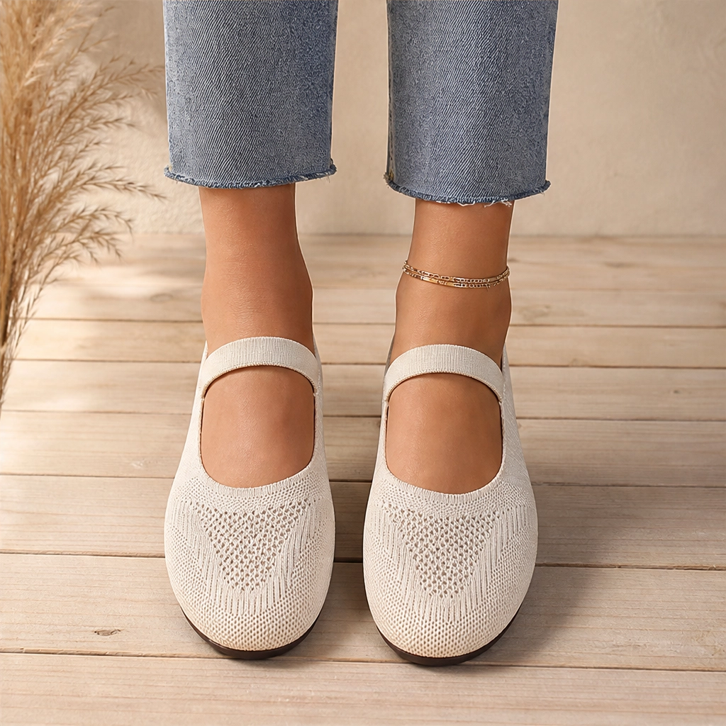 Sollora™ – Breathable Knit Cushioned Slip-On Flats for Women + 50% OFF