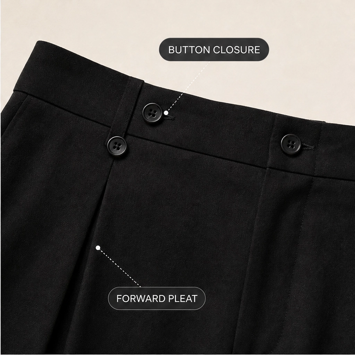 Beckford™ – Pleated Wide-Leg Suit Pants, Wrinkle-Resistant Drape Fabric + 50% OFF