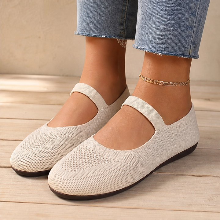Sollora™ – Breathable Knit Cushioned Slip-On Flats for Women + 50% OFF