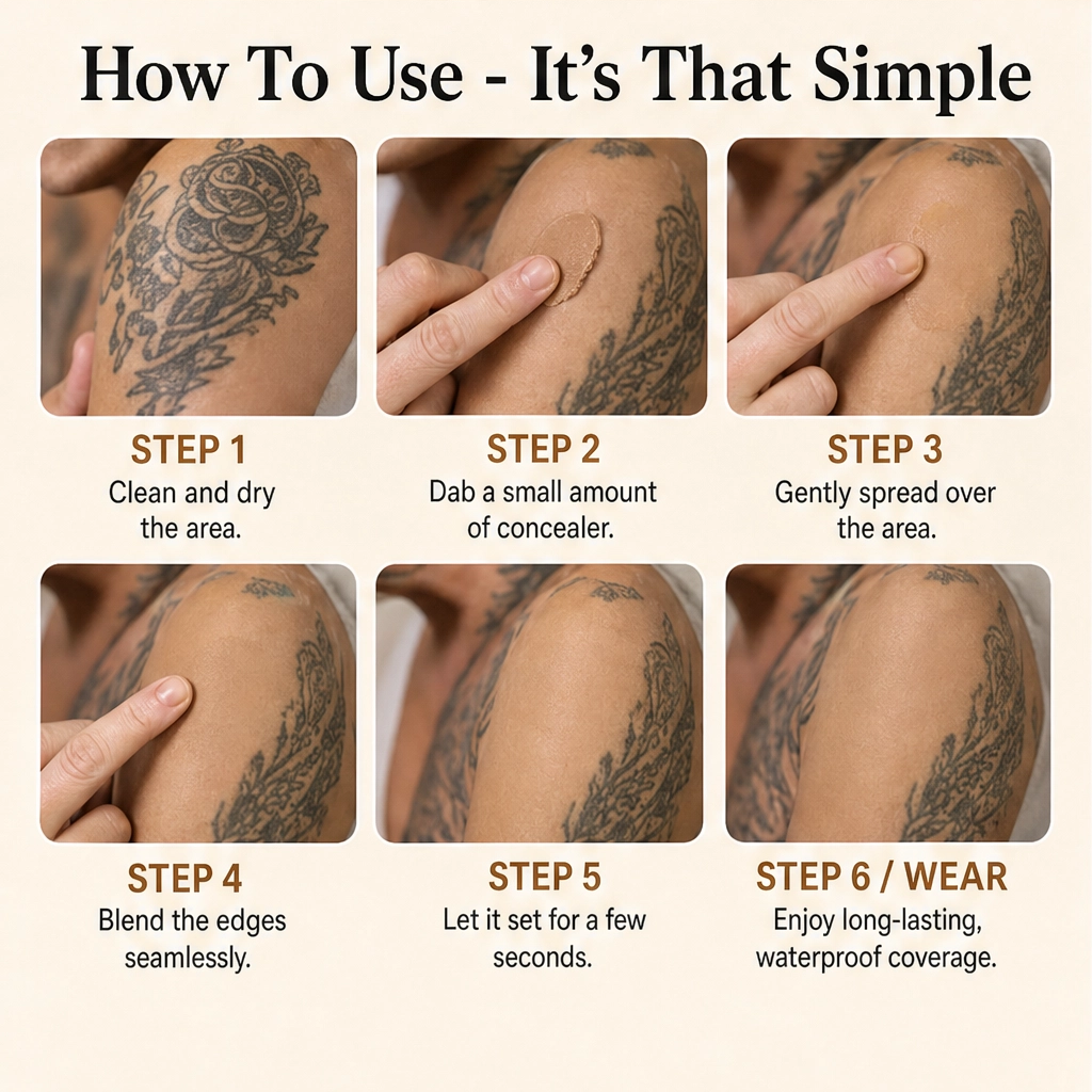 Veilura – Dual-Shade Custom-Match Waterproof Scar &amp; Tattoo Concealer + BUY 1 PICK 1