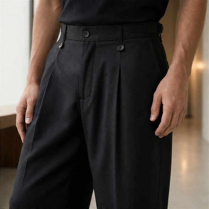 Beckford™ – Pleated Wide-Leg Suit Pants, Wrinkle-Resistant Drape Fabric + 50% OFF